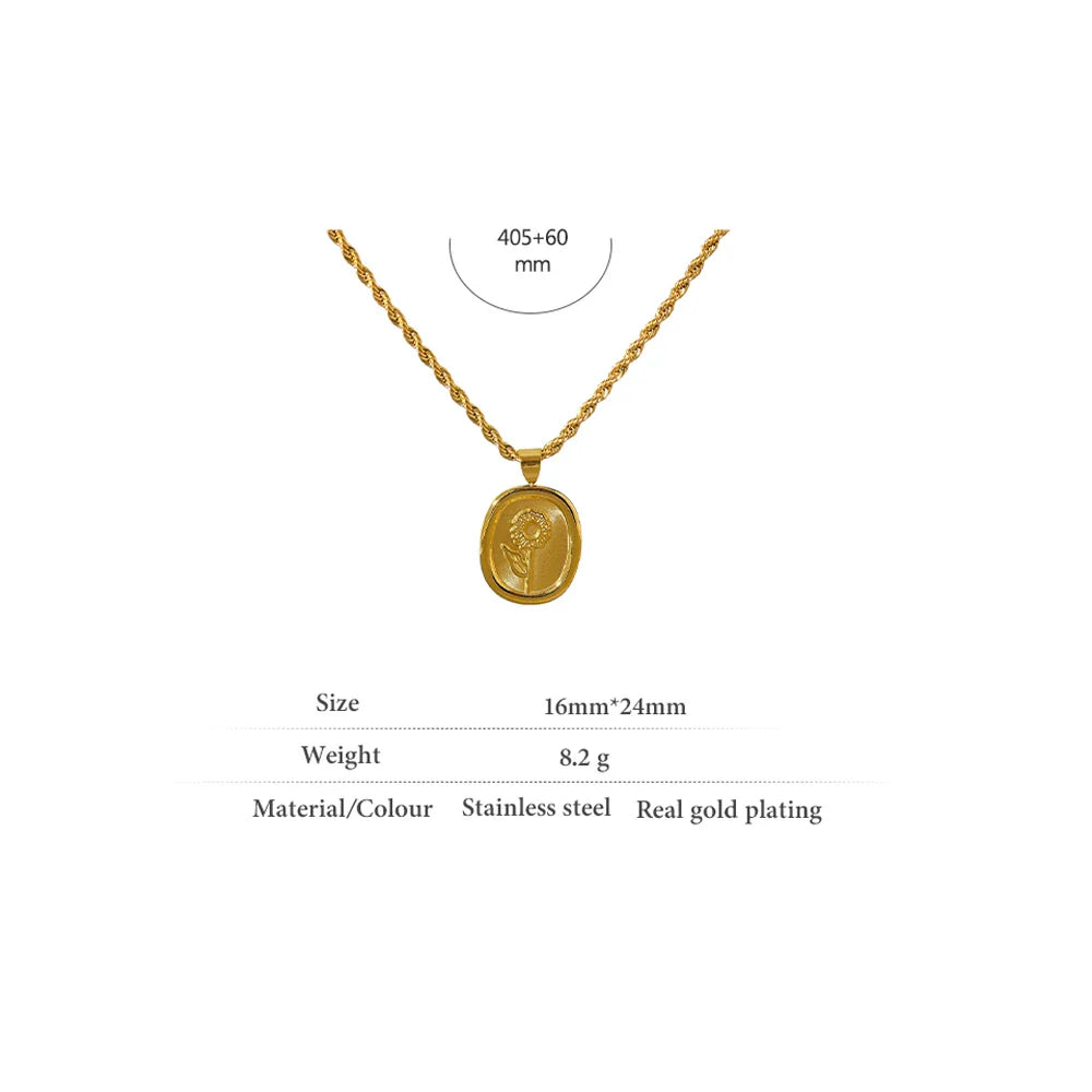Oval Pendant Necklace