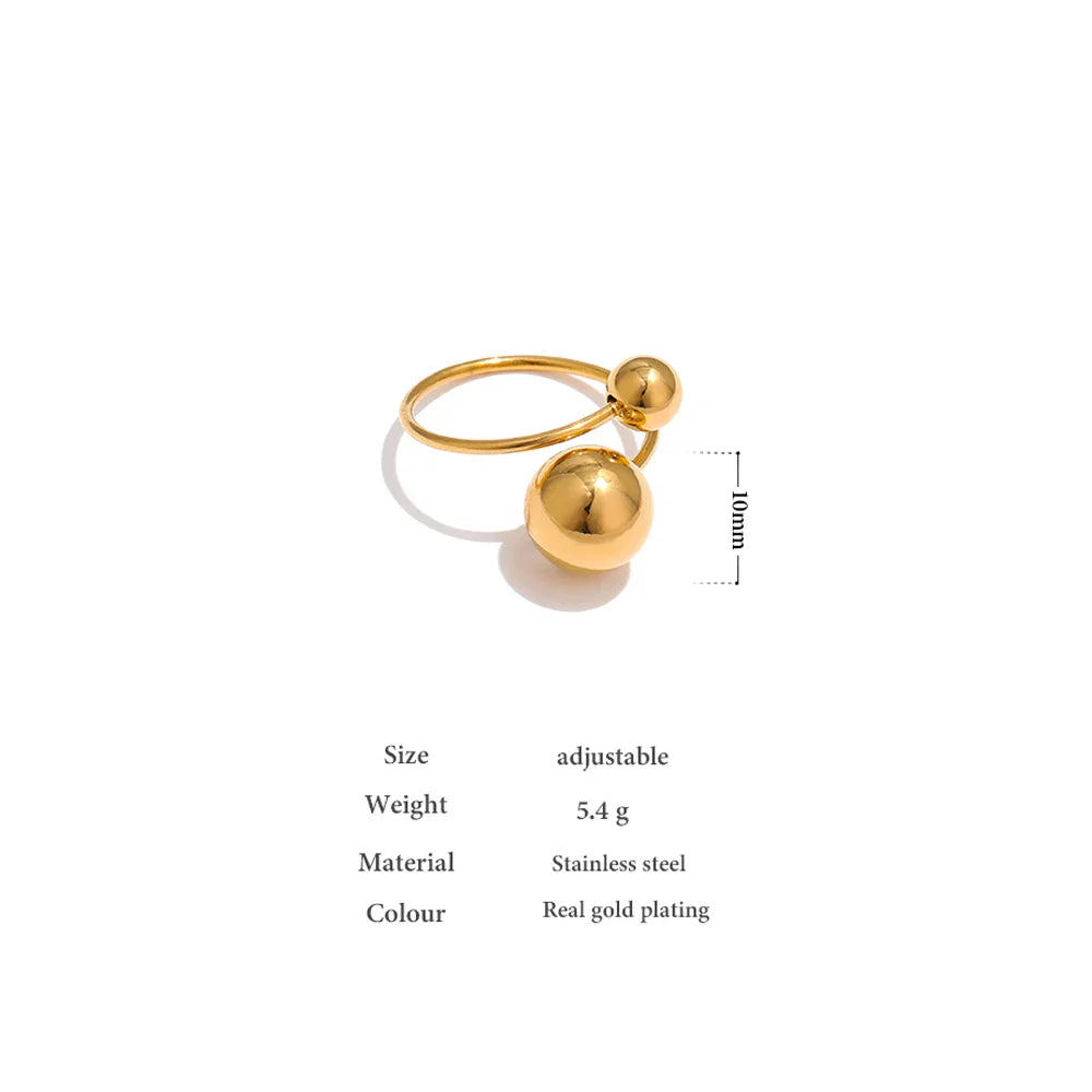 Stainless Steel Ball Adjustable Ring