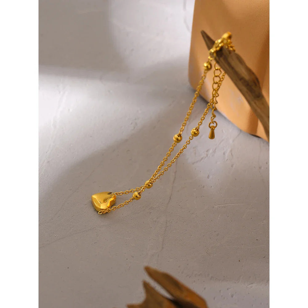 Gold Heart Anklet