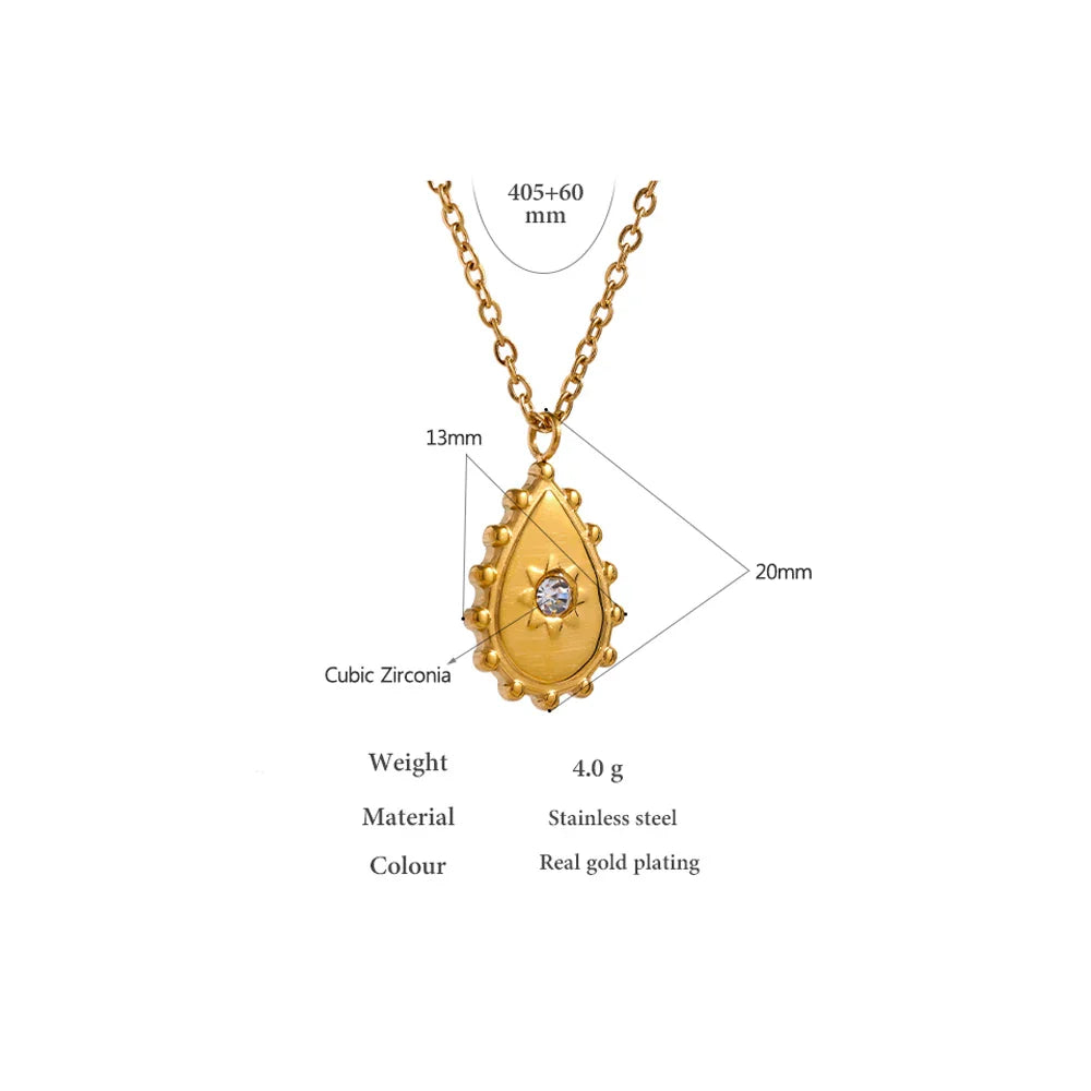 Necklace With Oval Pendant