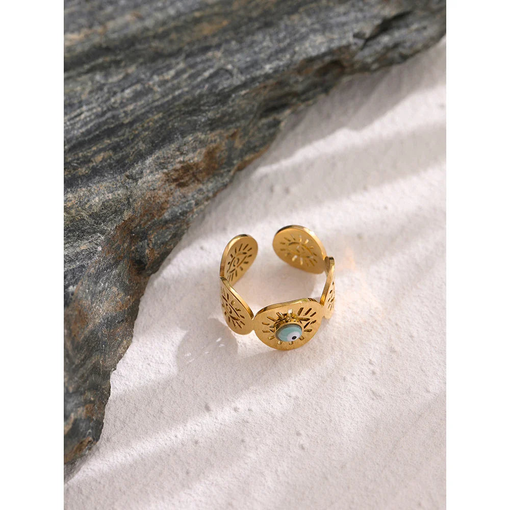 Evil Eye Ring Gold