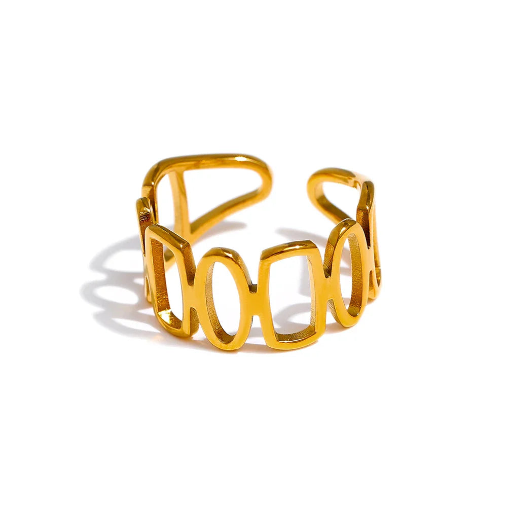 Irregular Geometric Opening Ring