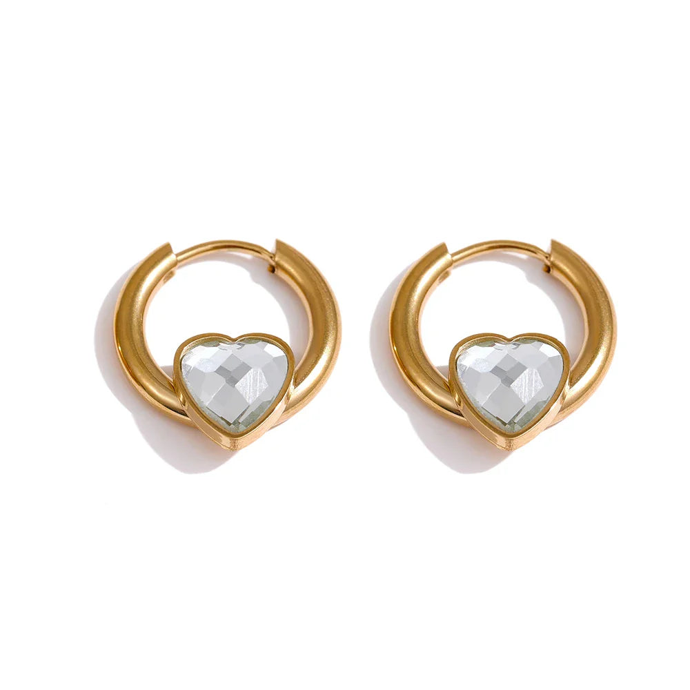 Heart Shaped Stud Earrings