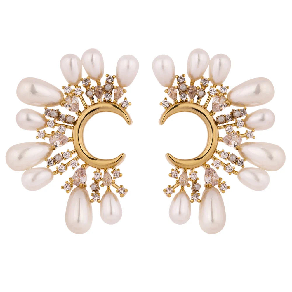 Korean Pearl Flower Studs