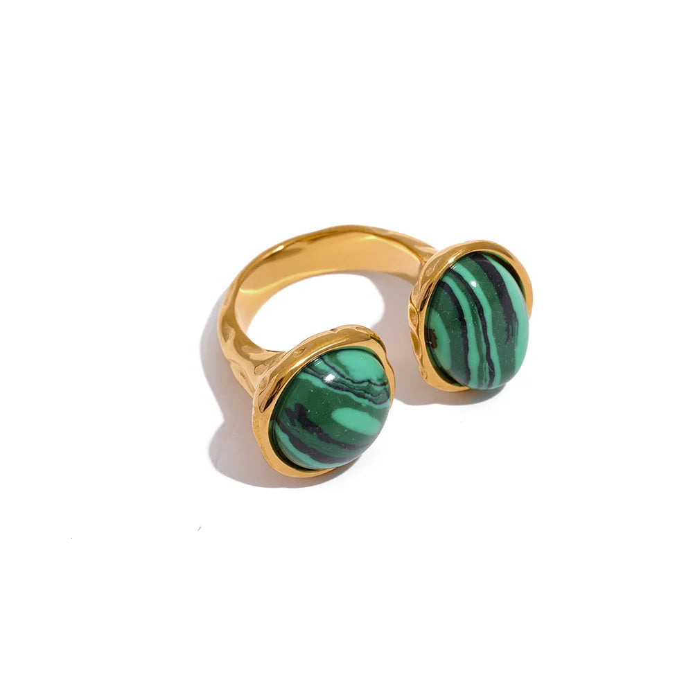 Sterling silver rings with natural stones