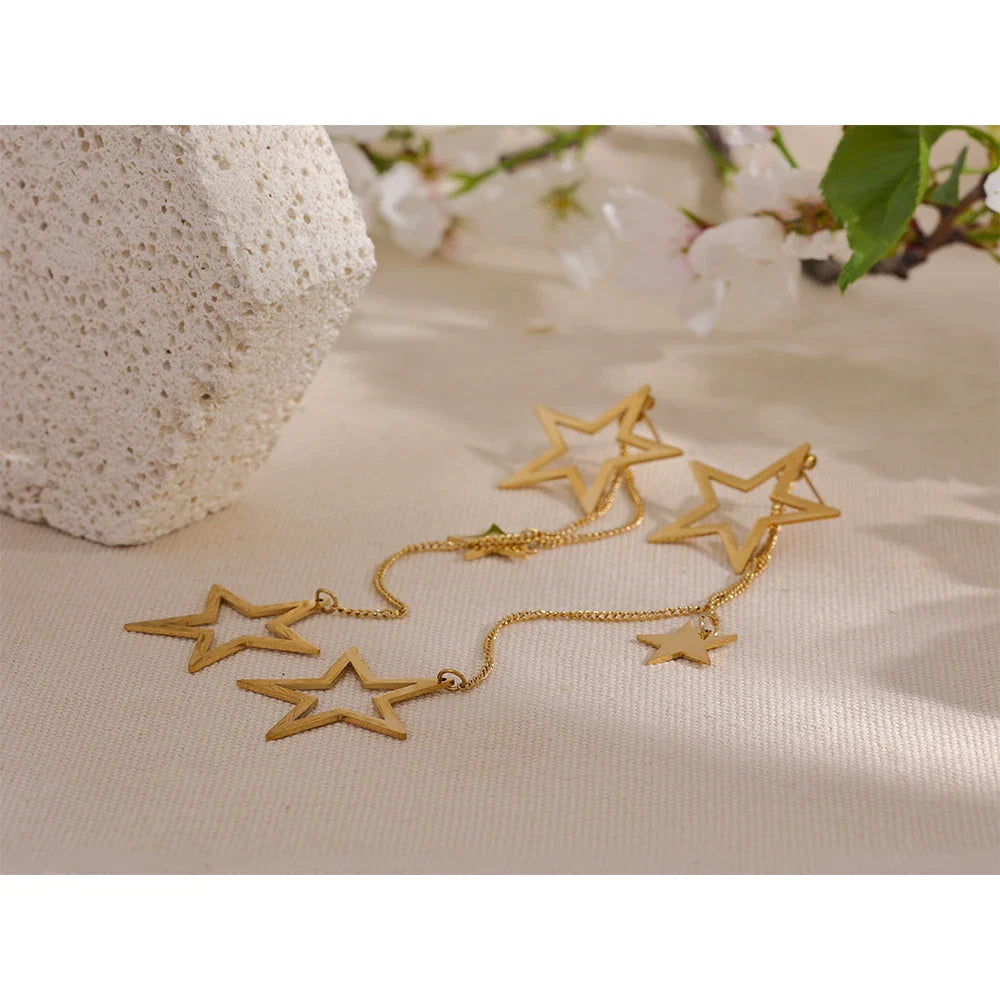 Dangle star earrings