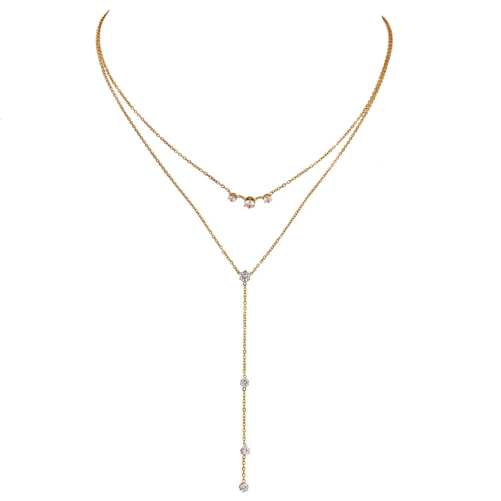 Bling Cubic Zirconia Pendant Necklace
