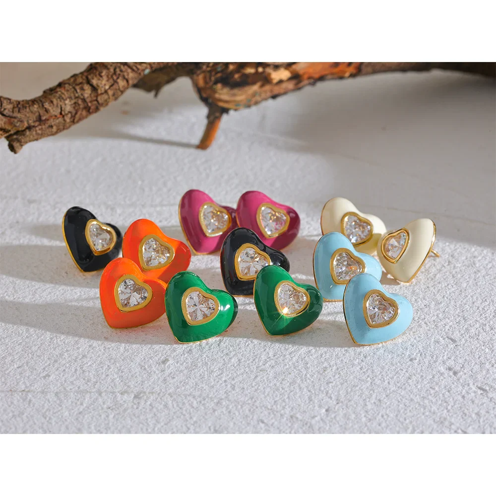 Heart Stud Earrings