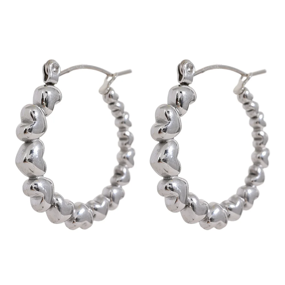 Heart Hoop Earrings