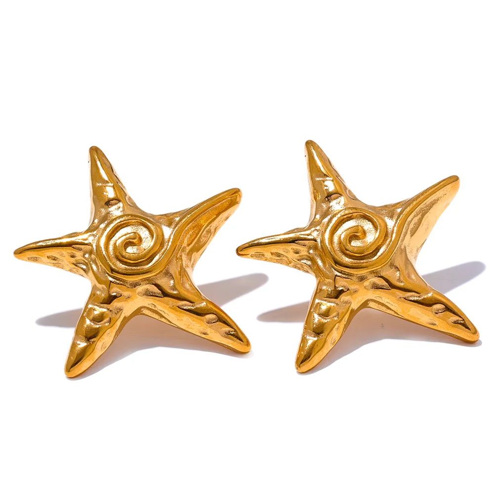 Star Golden Stud Earrings