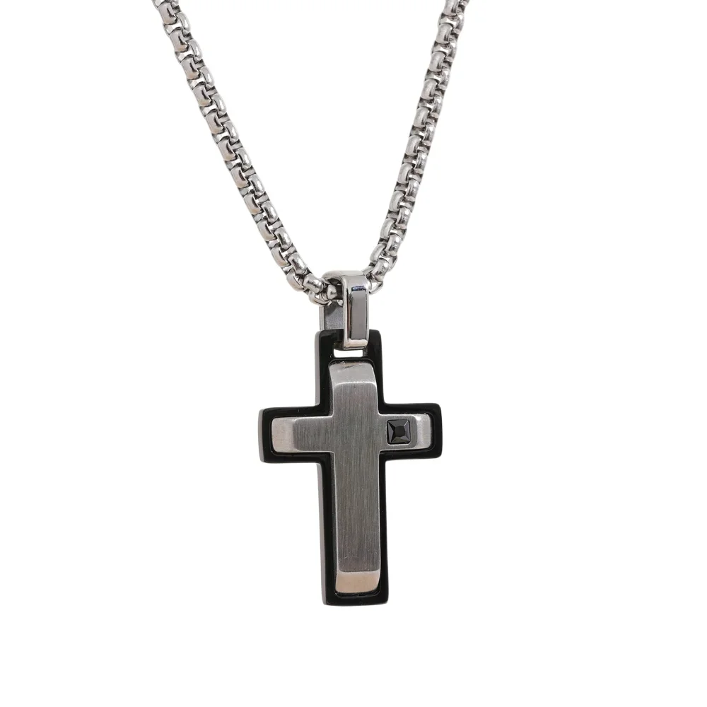 Cross Necklace Silver and Gold