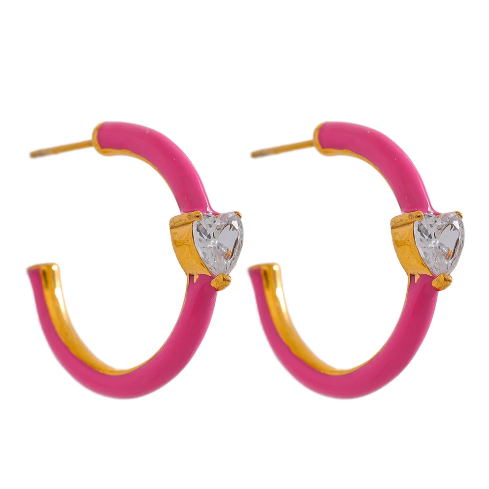 Heart Hoop Earrings