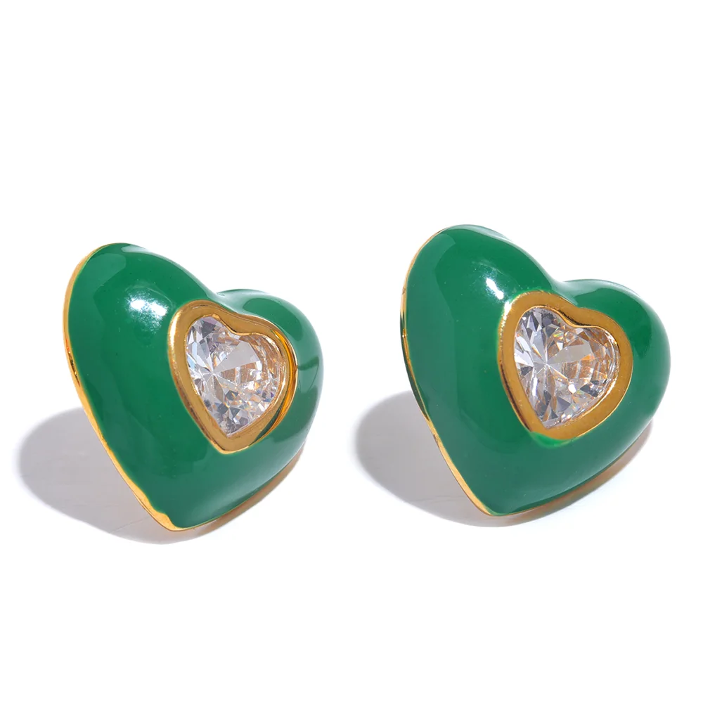 Heart Stud Earrings