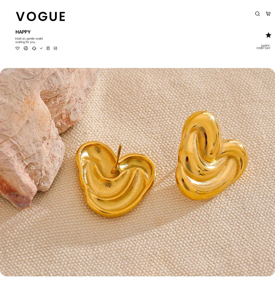 Heart studs