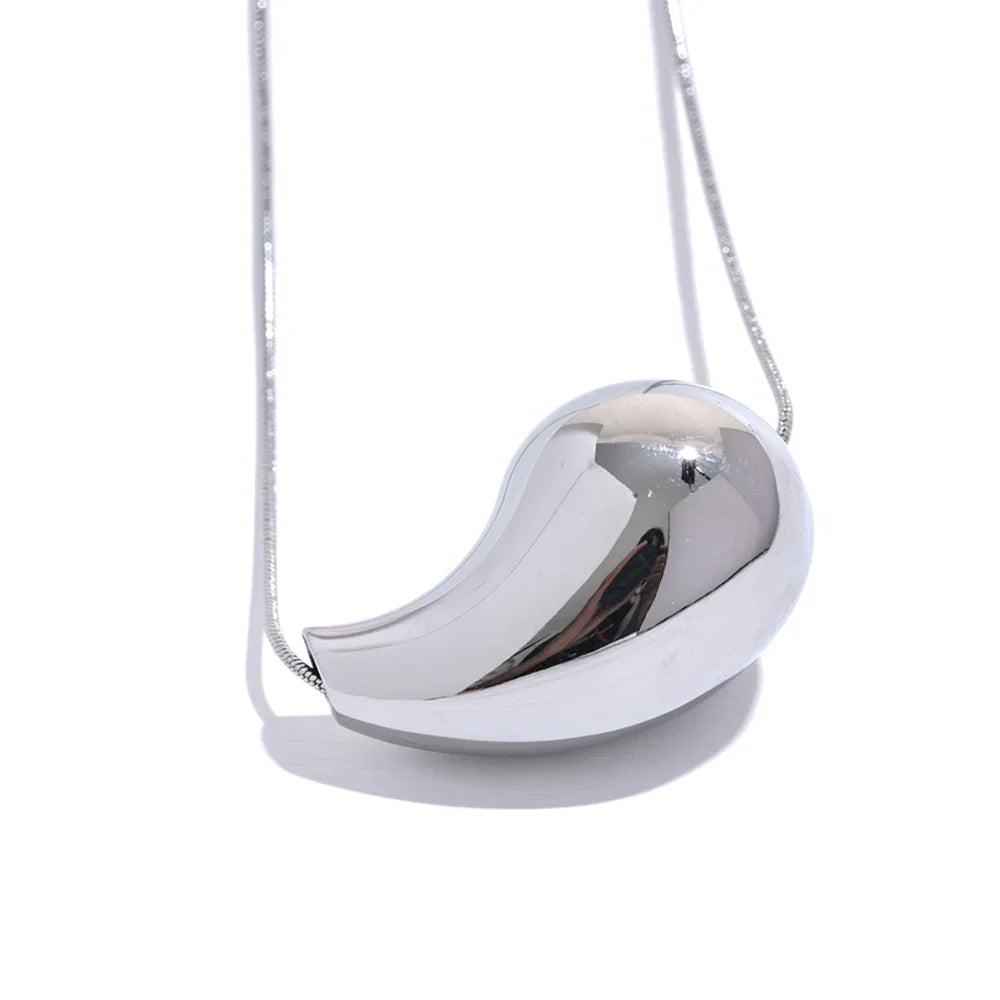 Water Drop Hollow Pendant Necklace