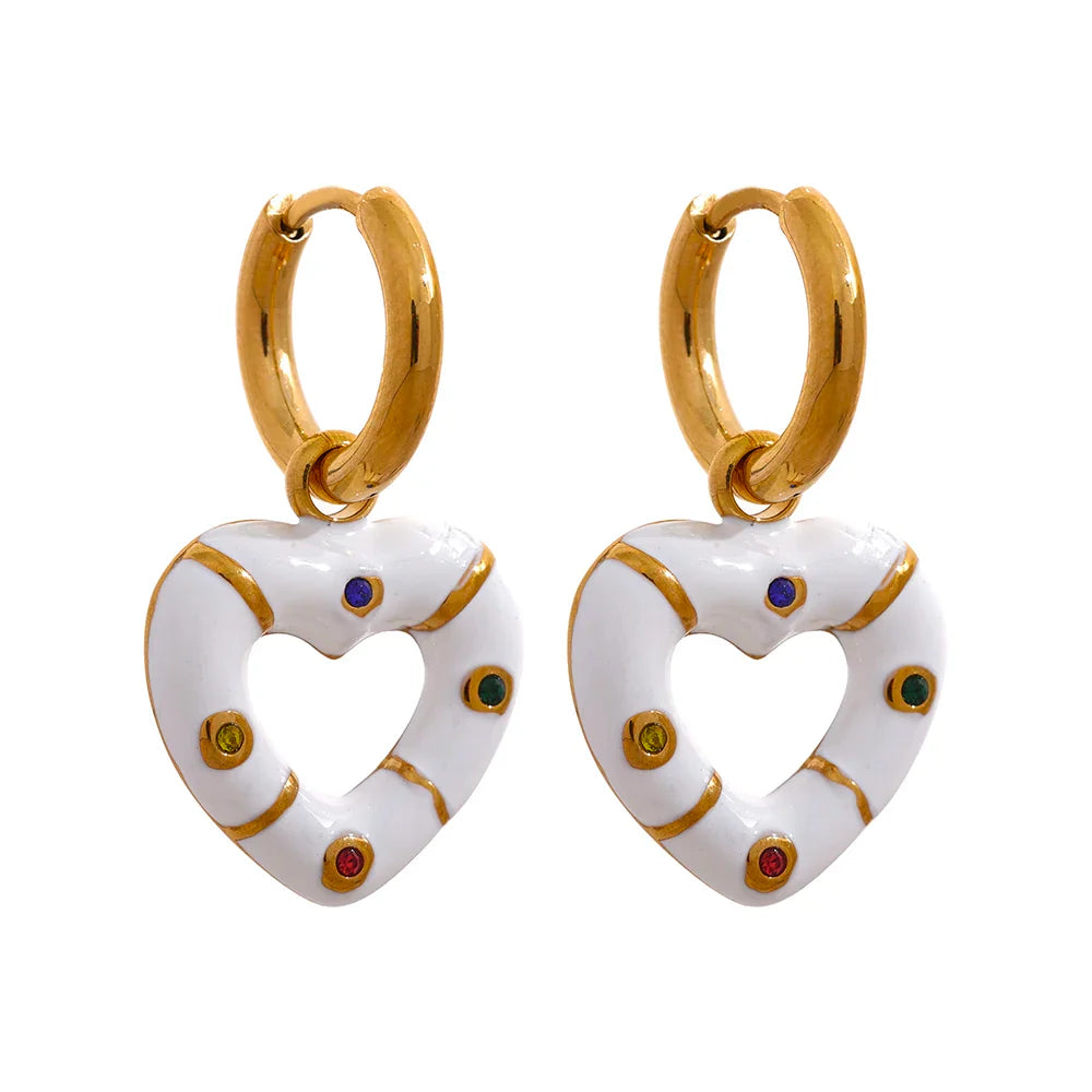 Pink Heart Earrings