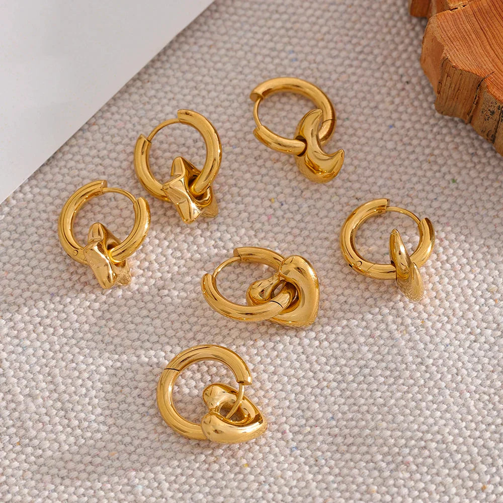 Moon And Star Earrings