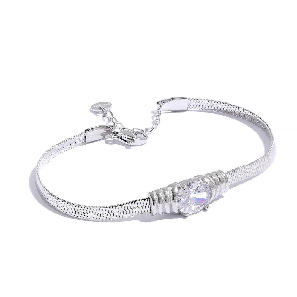 Bling CZ Snake Chain Bracelet