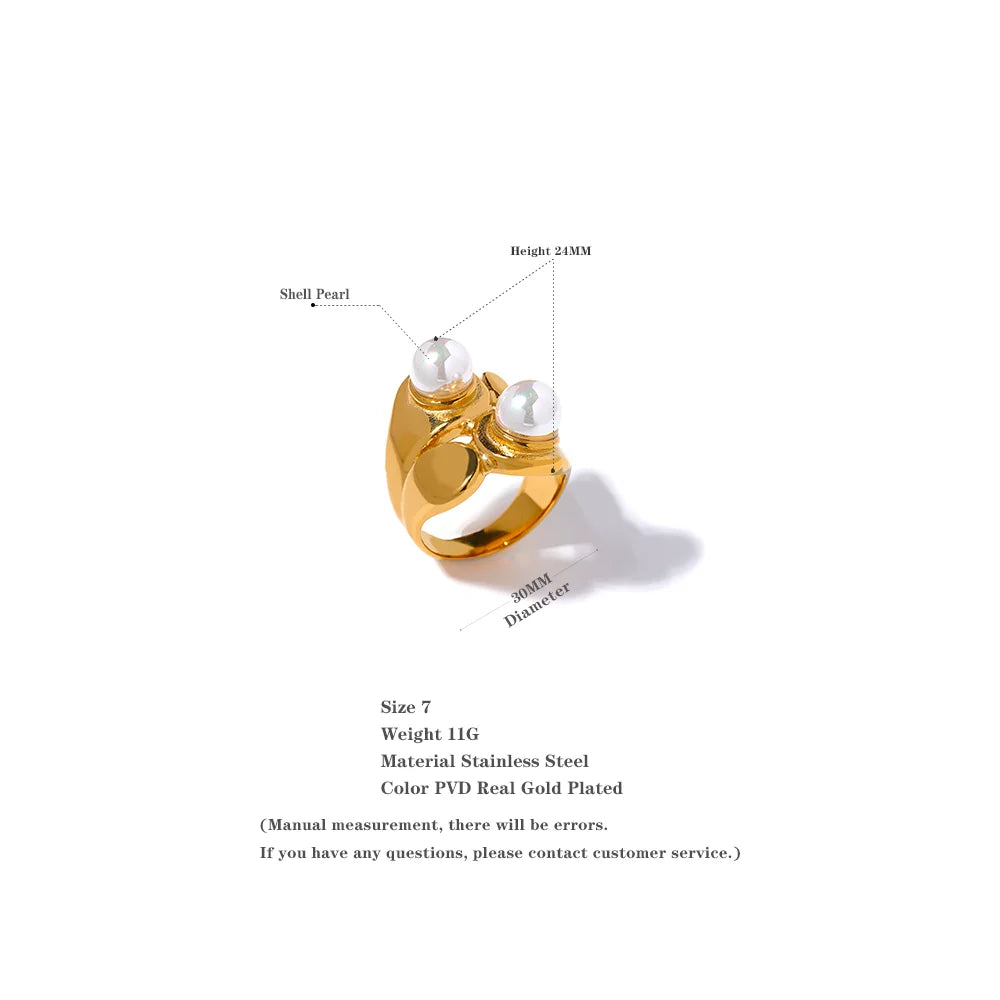 Gold and Pearl Ring