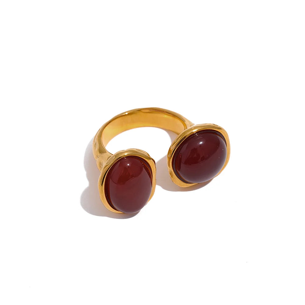Sterling silver rings with natural stones