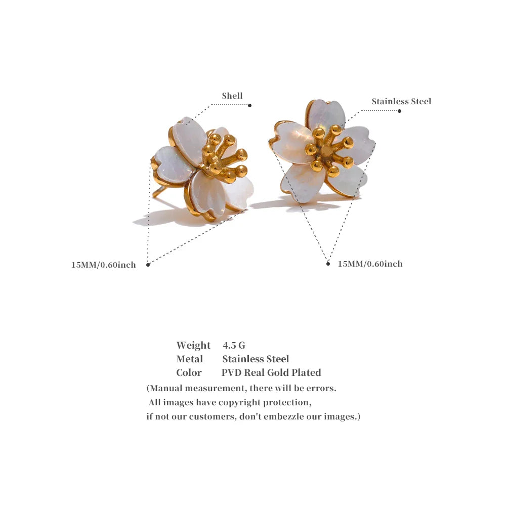 Flower Earrings Studs