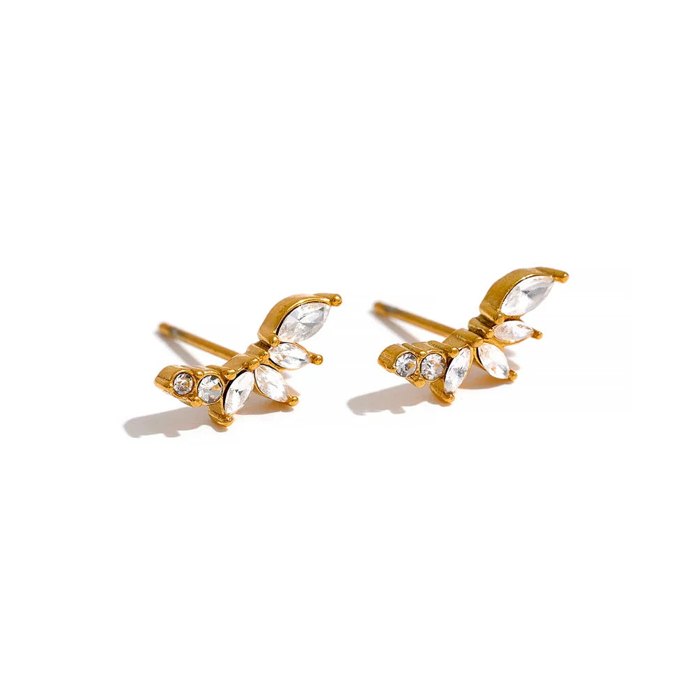 Mini Flower Zirconia Studs