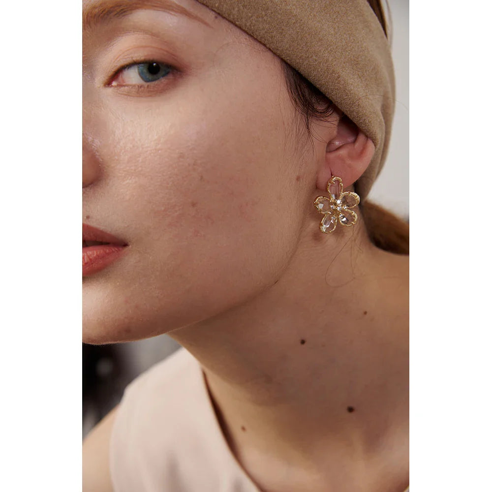 Crystal Flower Earrings