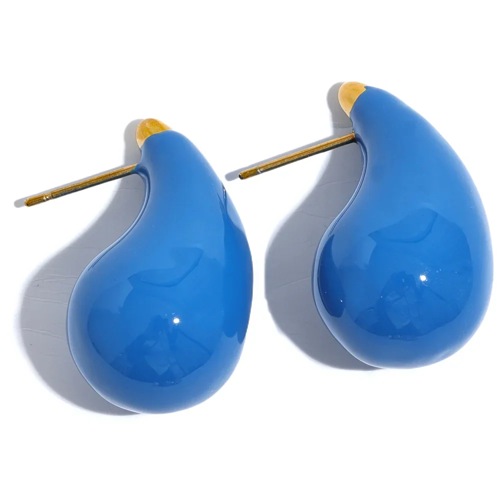 Y2K Enamel Water Drop Earrings