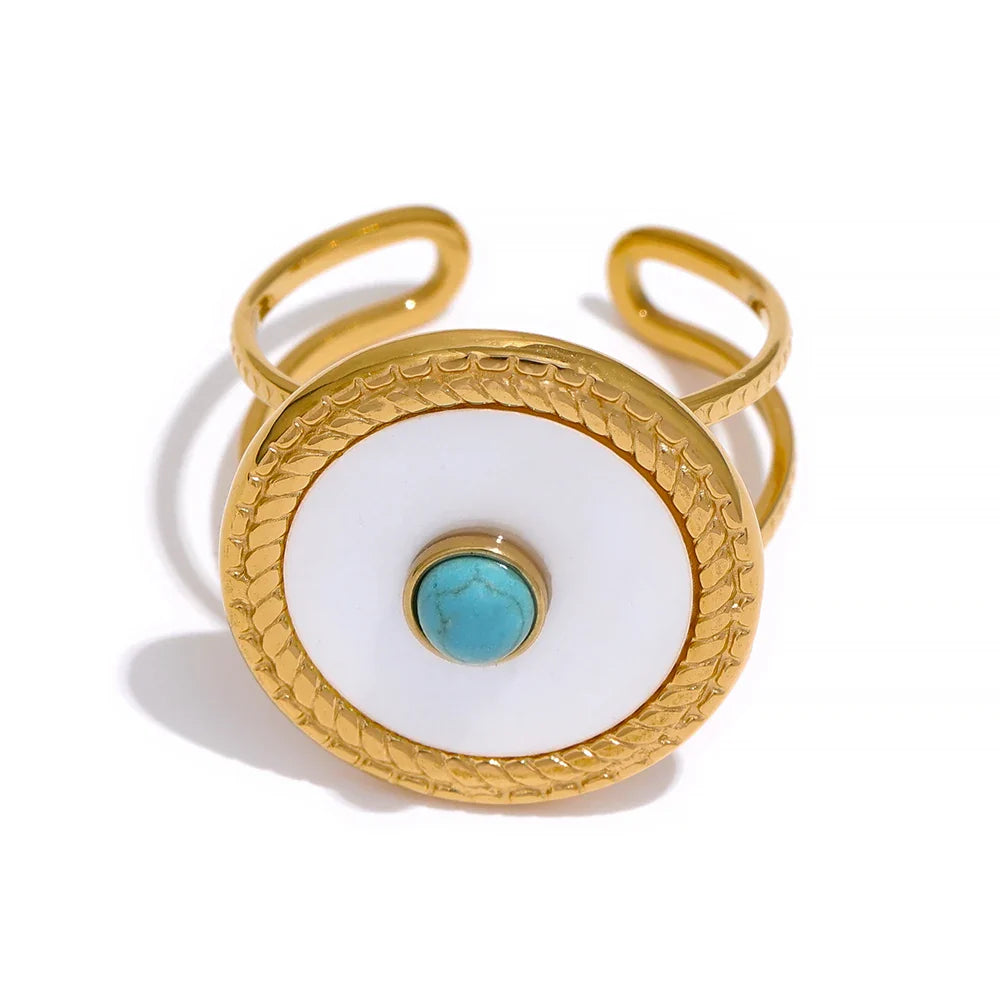 Gold Ring With Blue Stone