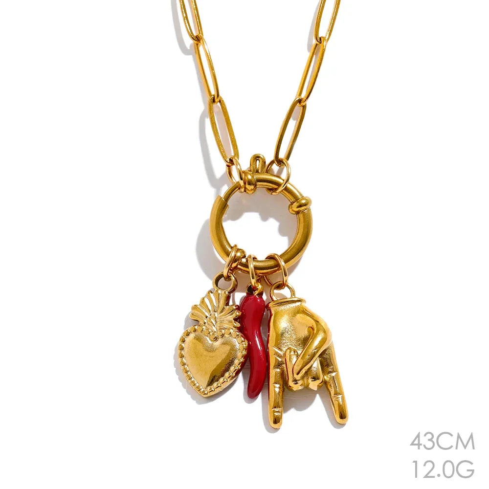 Red Chili Pendant Necklace