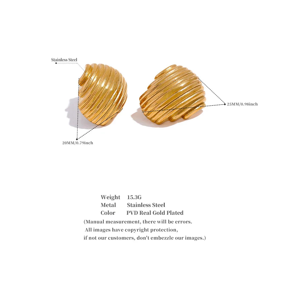 Geometric Chunky Stud Earrings