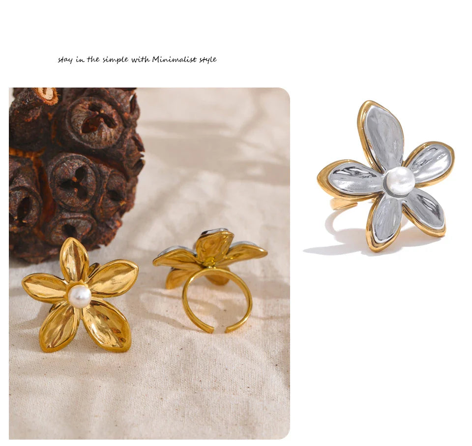 Silver Flower Ring