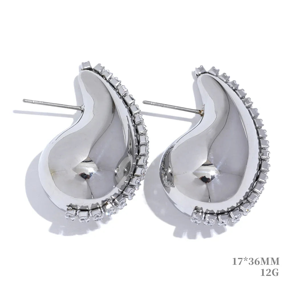 Water Drop Fashion Hollow Stud Earrings