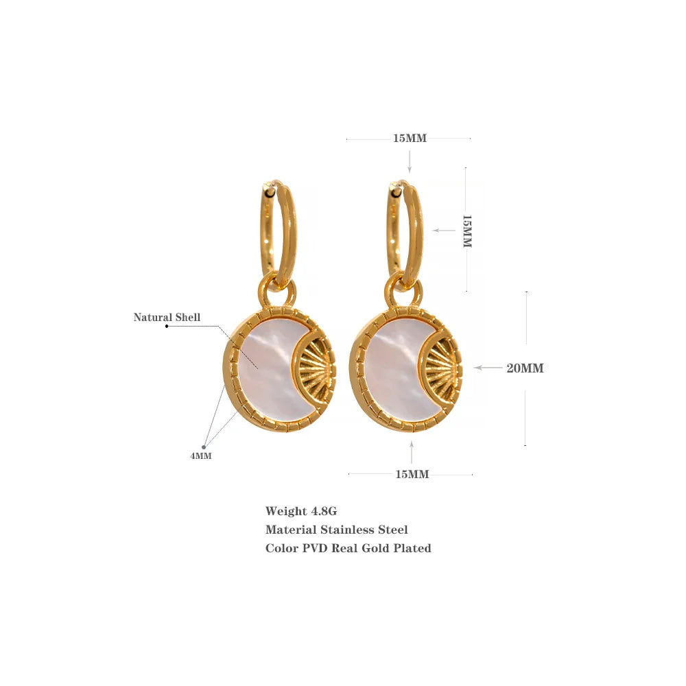 Star & Moon Drop Earrings