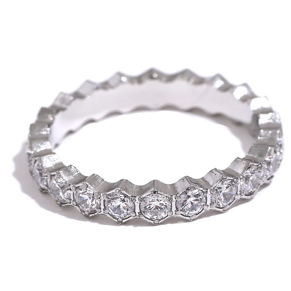 cubic zirconia band rings