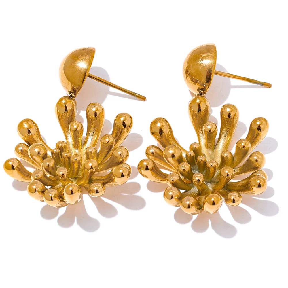 Flower Fireworks Drop Earrings