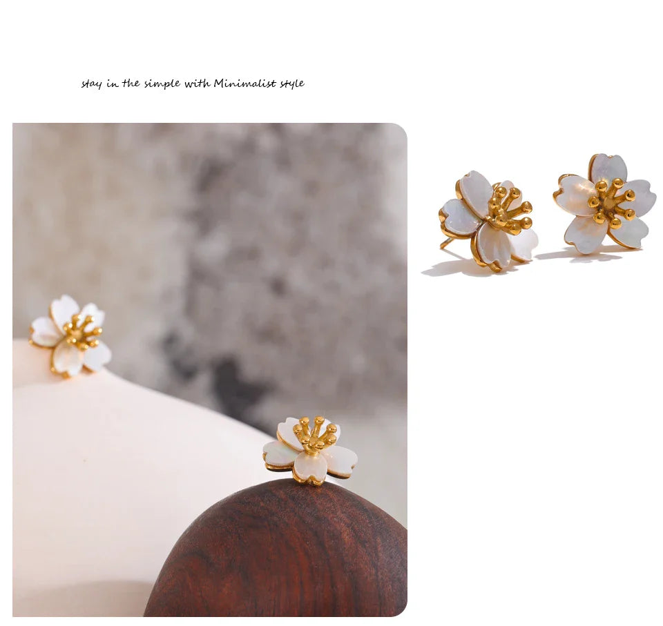 Flower Earrings Studs