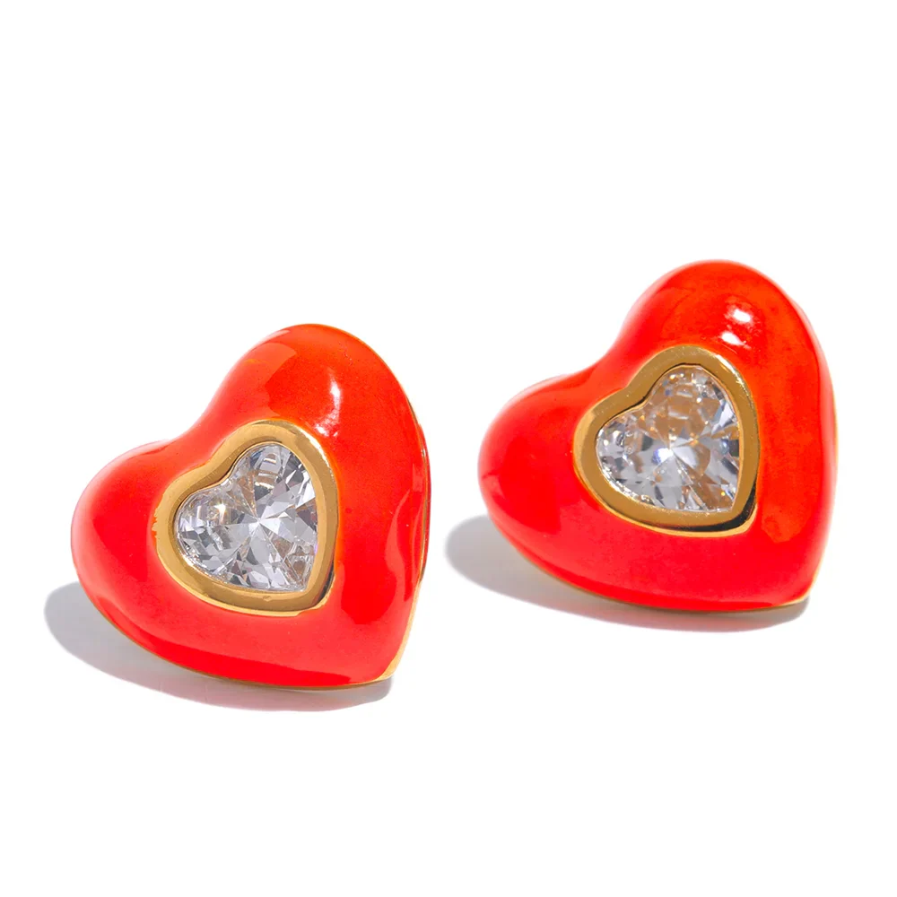 Heart Stud Earrings