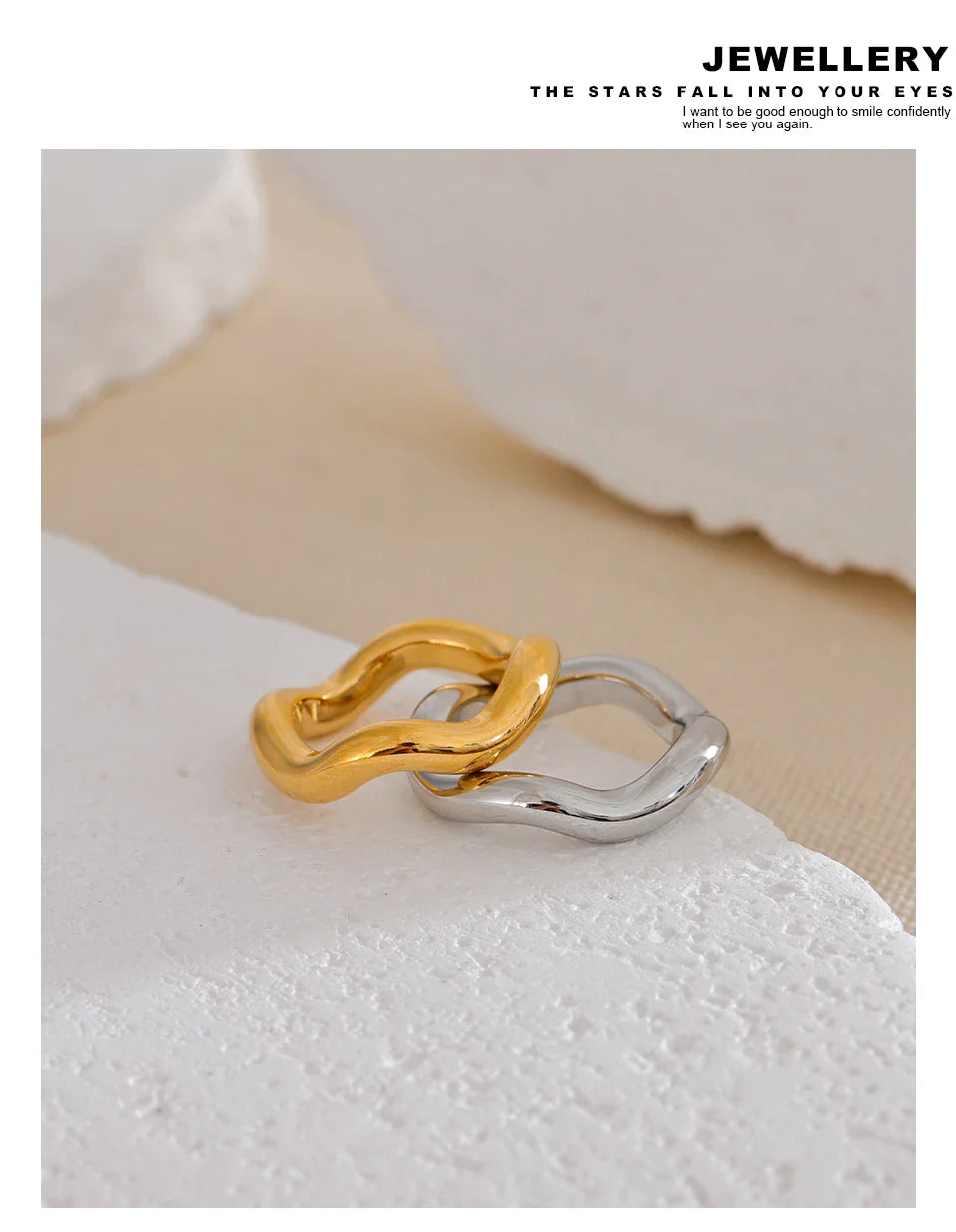 Gold twist ring