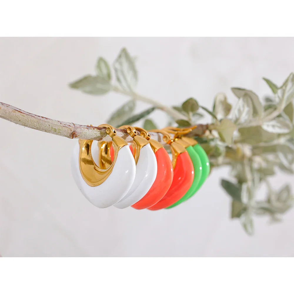 Acrylic Chunky Hoop Earrings