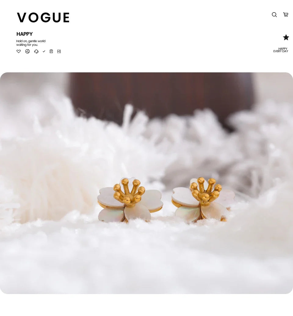 Flower Earrings Studs