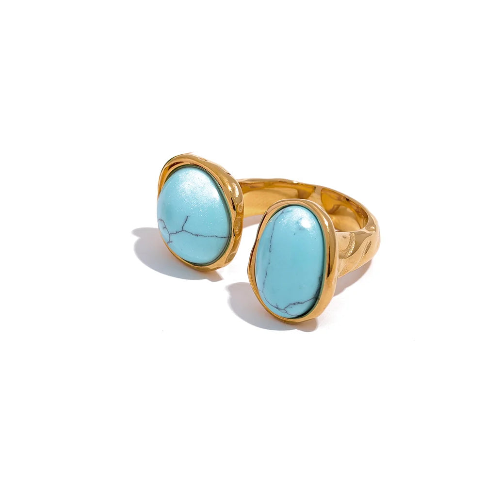 Sterling silver rings with natural stones