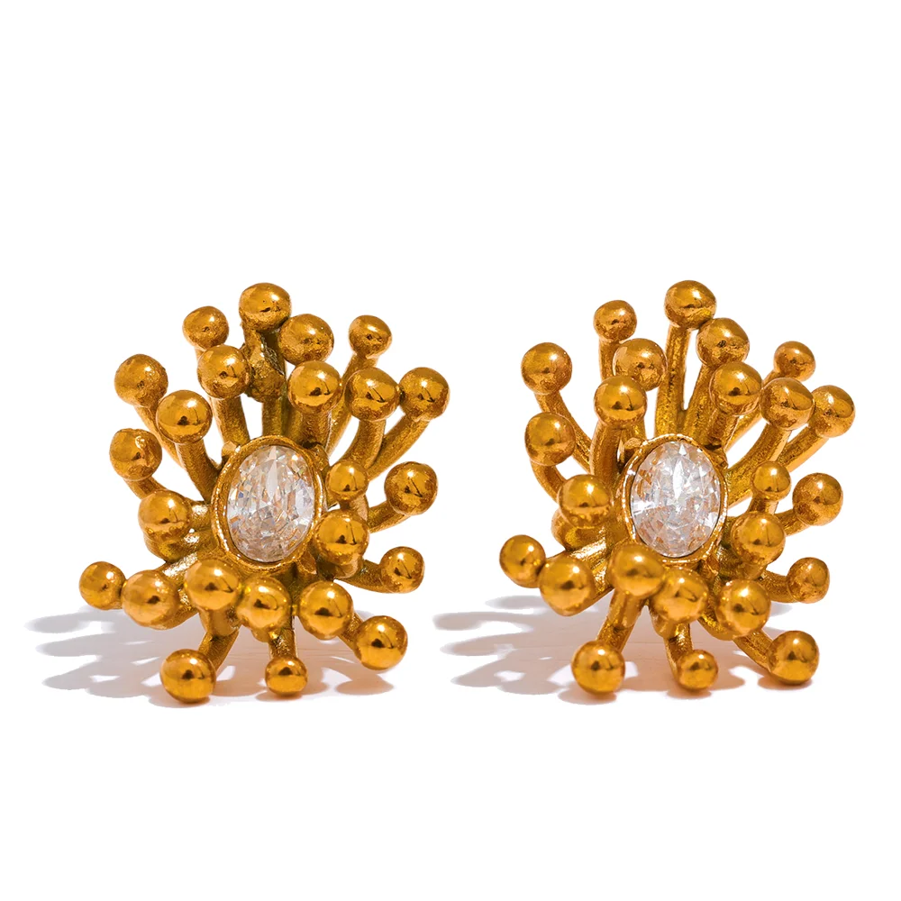 Flower Gold Earrings