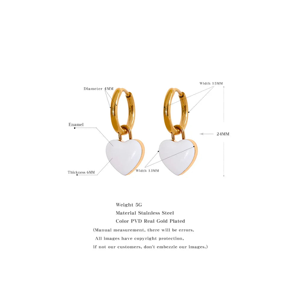 Heart Drop Earrings