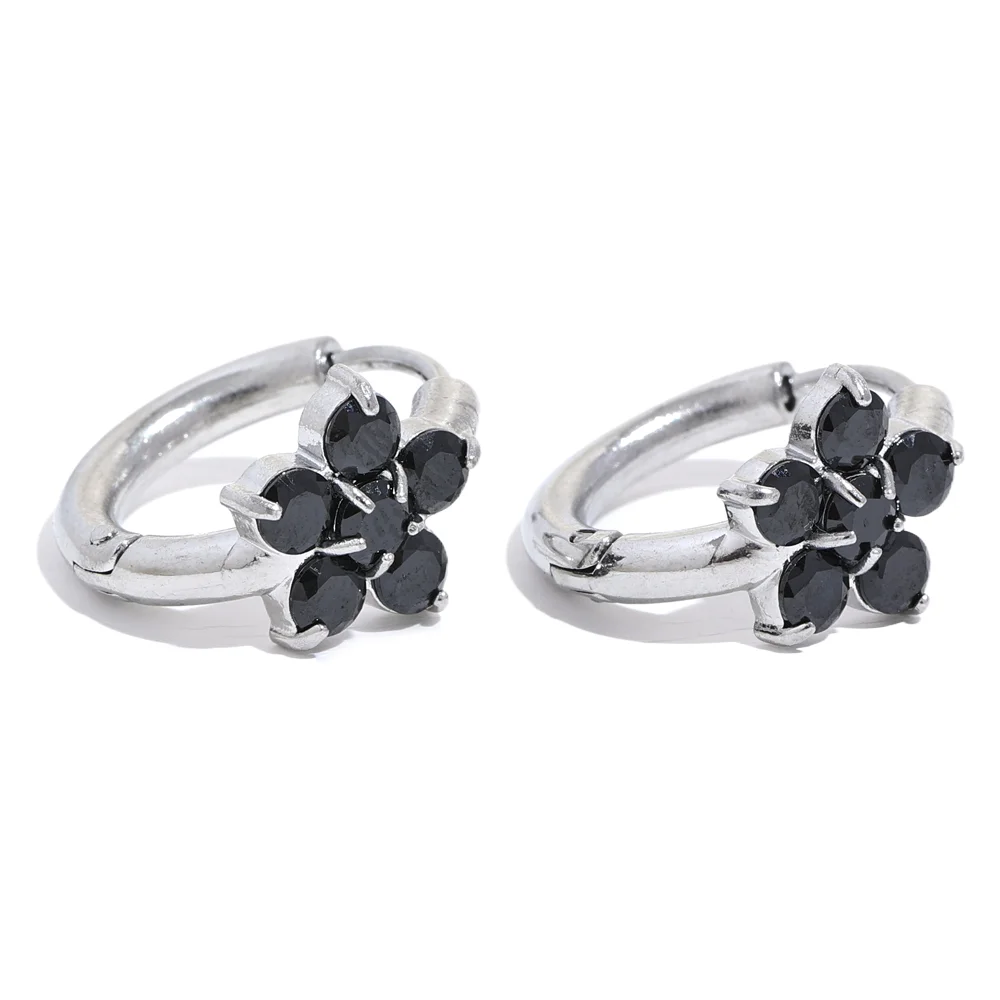 Flower Hoop Earrings