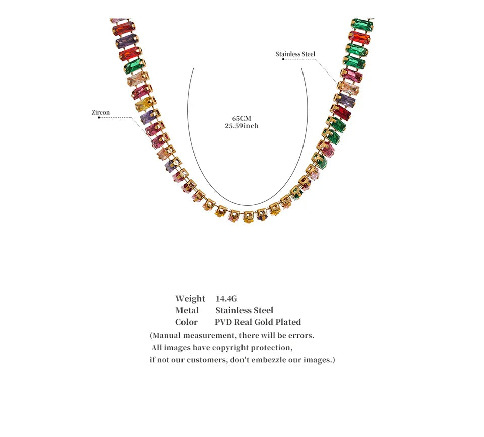 Cubic Zirconia Tennis Necklace