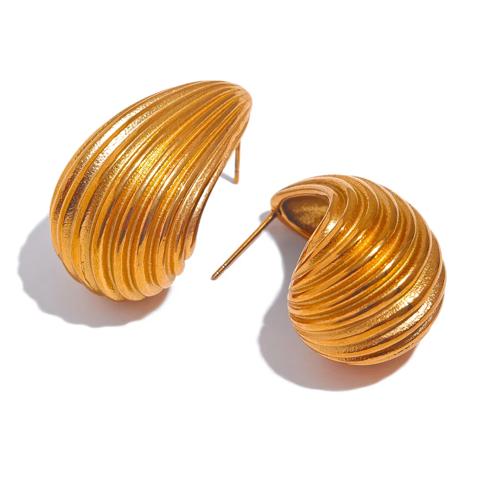 Stripe Half Empty Earrings