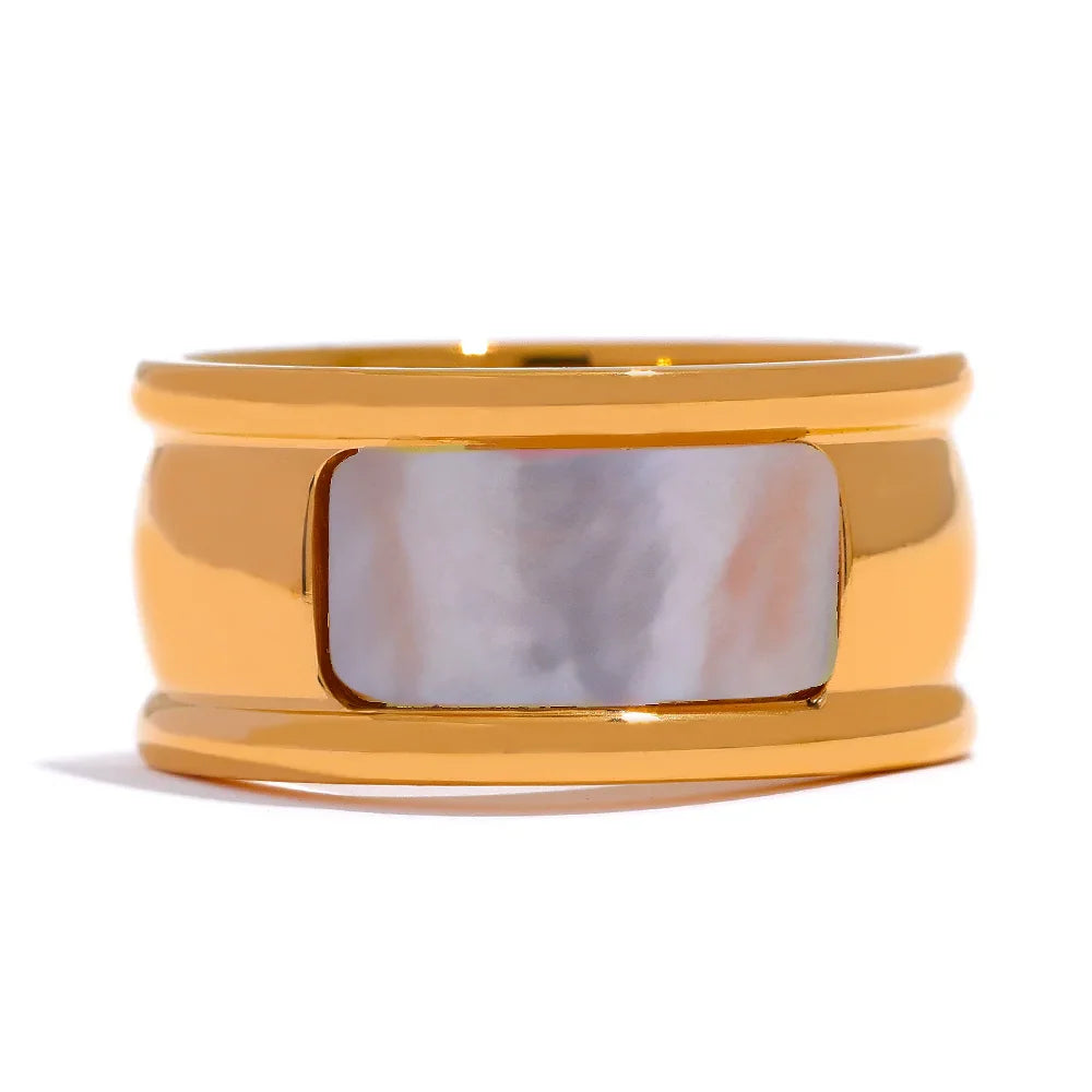 Gold shell ring