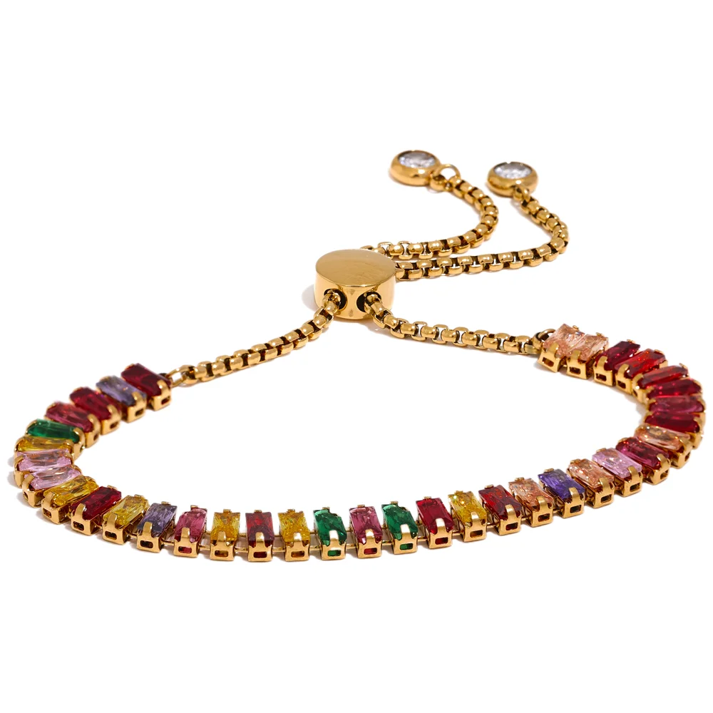 Gold CZ Tennis Bracelet
