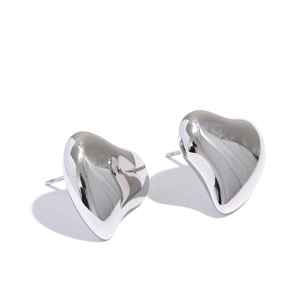 Romantic Heart Stud Earrings